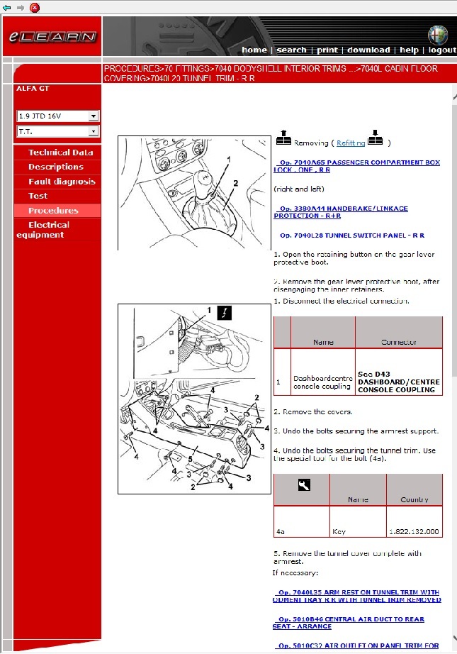 ALFA GT アルファロメオ 電子 マニュアル 　整備書 配線図 修理書　e-LEARN 電子 _画像6