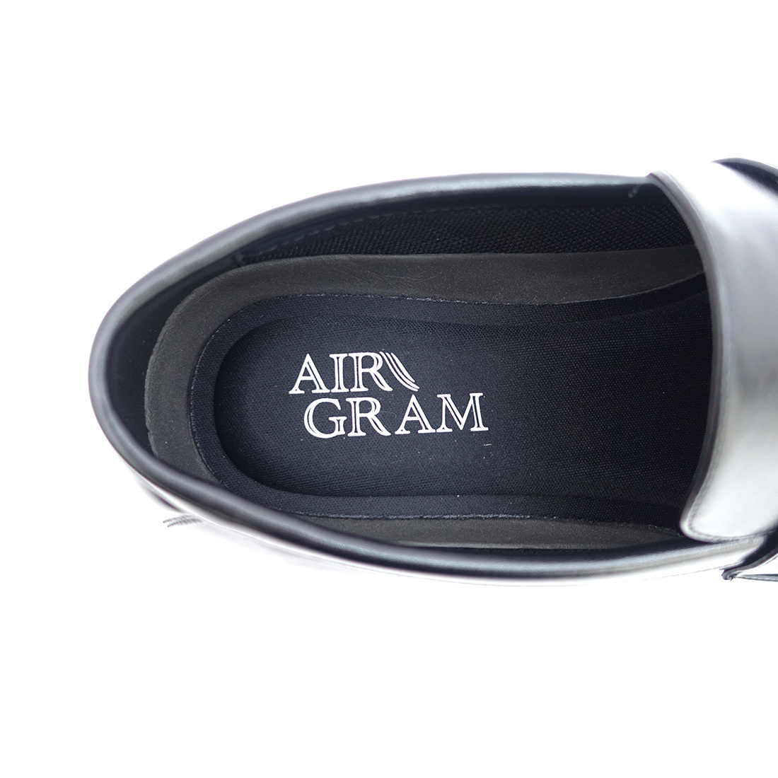▲AIR GRAM エアグラム メンズ ローファー ビジネスシューズ 1723 メンズ 革靴 ブラック Black 黒 25.5cm (0910010699-bk-s255)_画像8