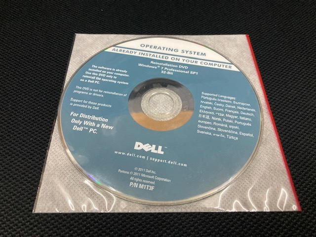 送込 DELL Windows7 professional SP1 Pro SP1 32-Bit DVD　_画像1