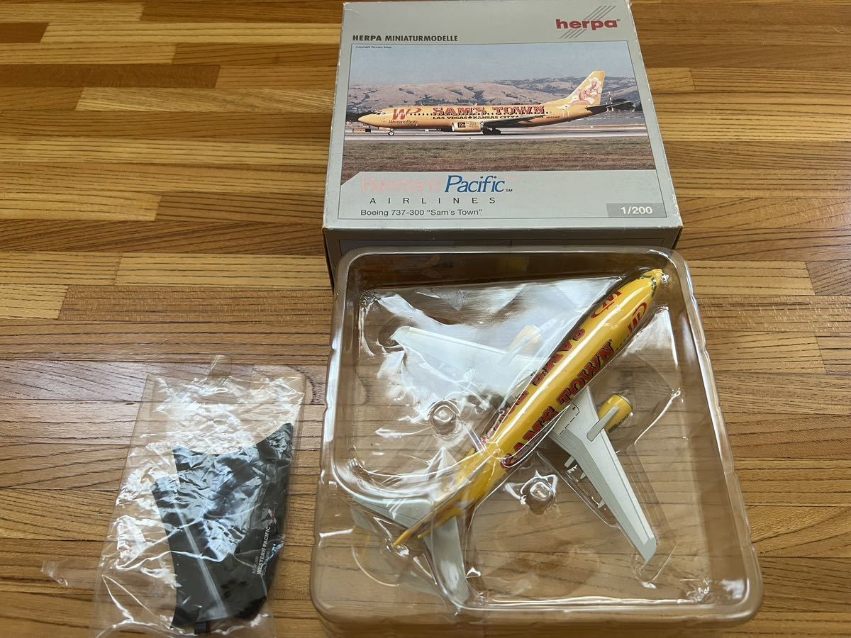 HERPA Boeing 737-300 3 piece set 1/200 Herpa bo- wing Western Pacific AIRLINES Sam\'s Town AERIS Lufthansa