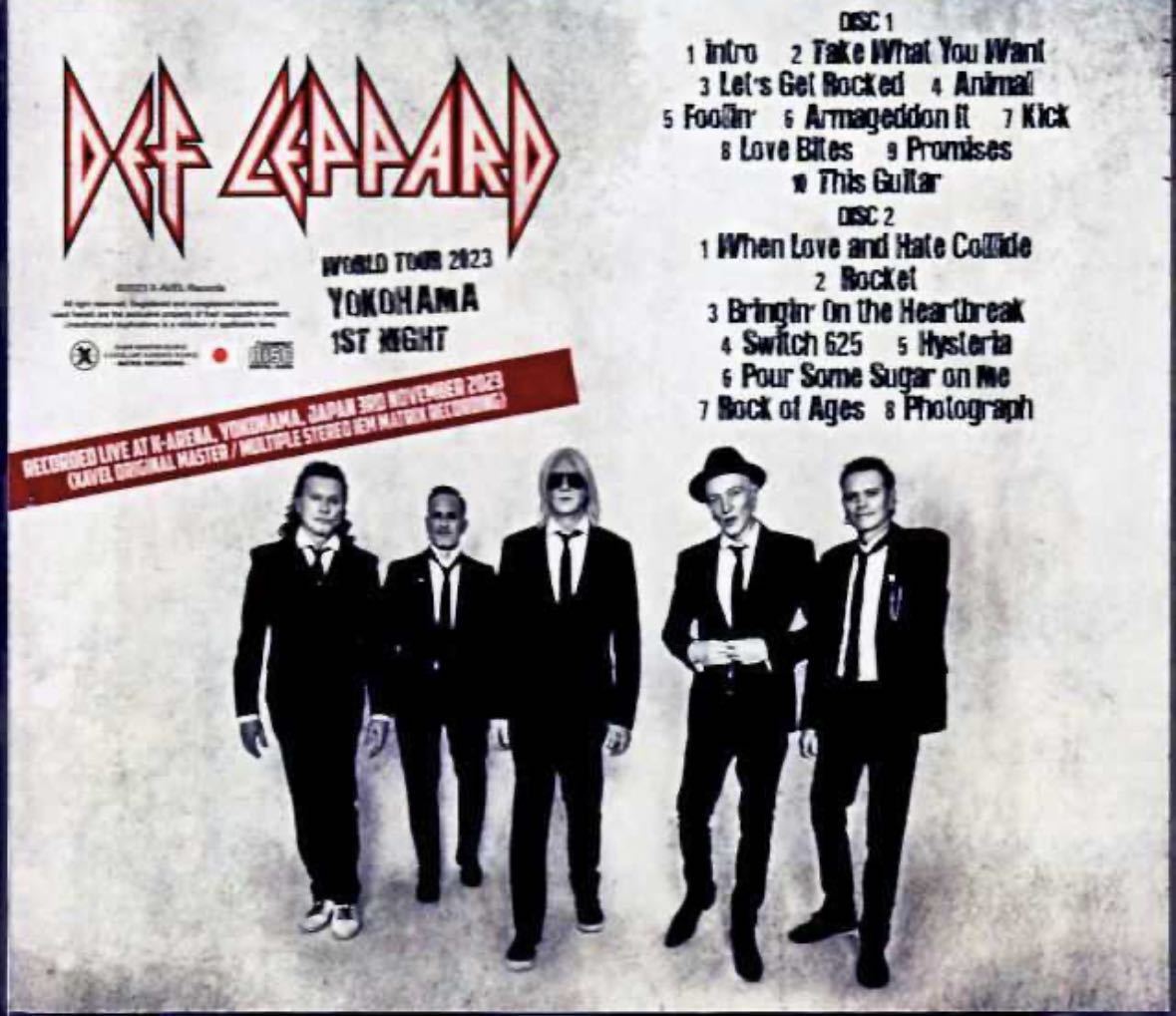 値下げ【在庫僅か】Def Leppard Kanagawa,Japan 11.3.2023 （2CD＋Blu-ray）デフレパード_画像2