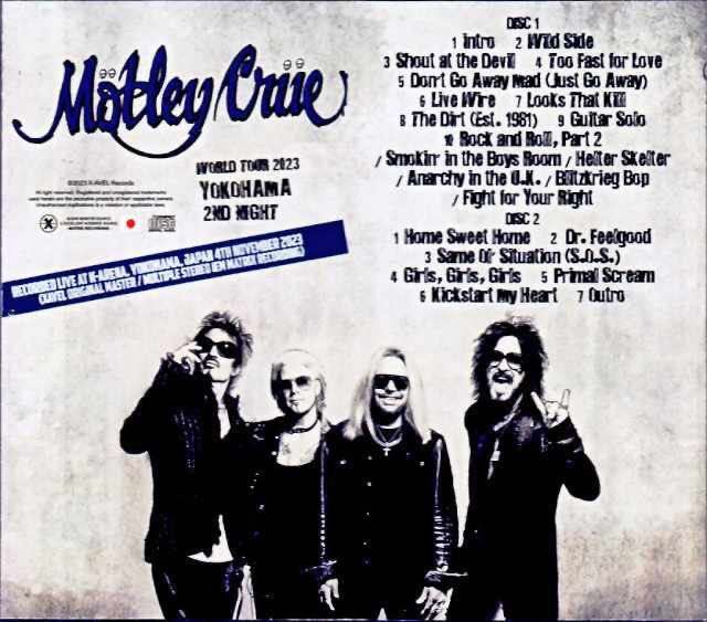 値下げ【在庫僅か】Motley Crue (2CD＋Blu-ray) World Tour 2023 Yokohama 2nd Night Limited Edition モトリークルー　デフレパード_画像2