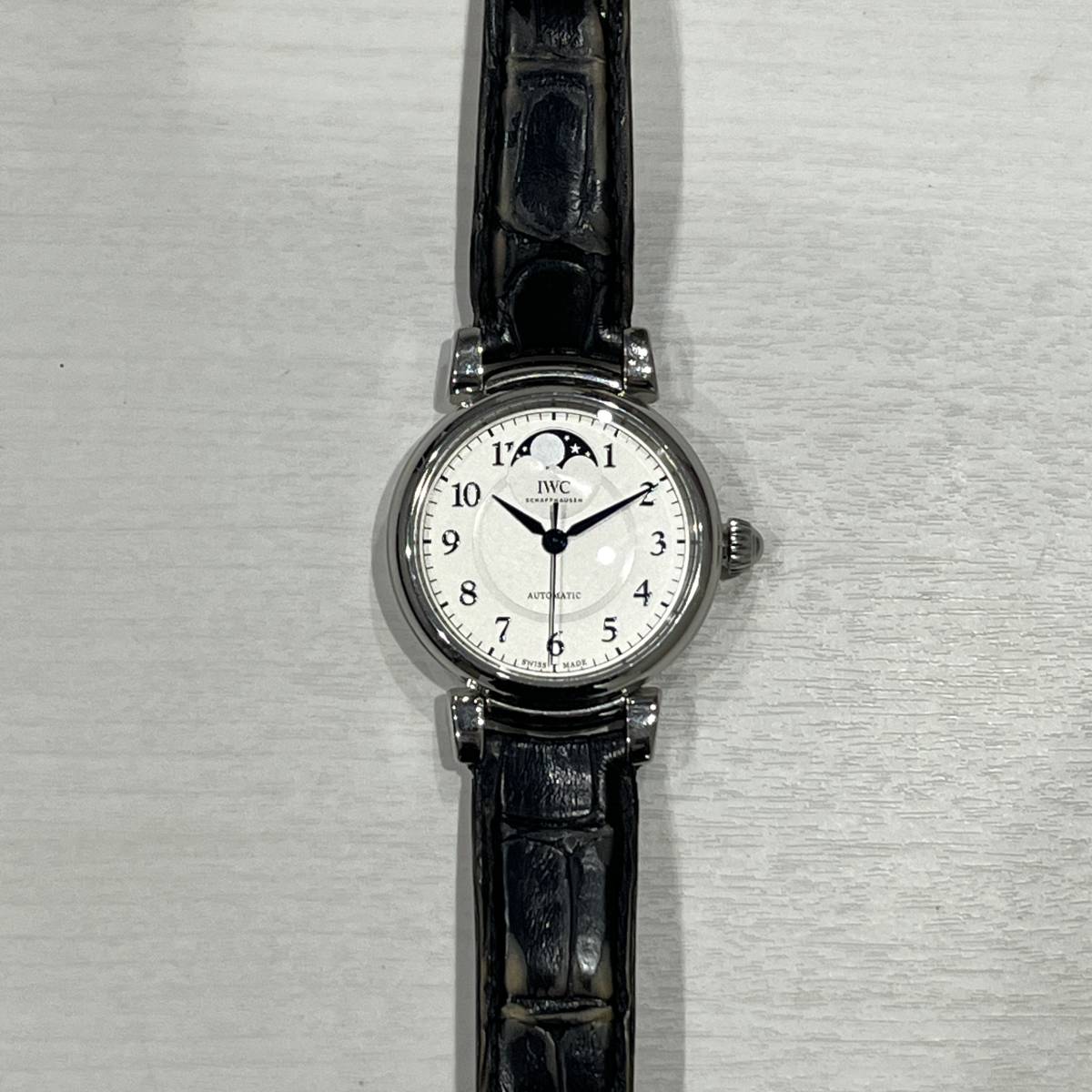 IWC　ダヴィンチ　ムーンフェイズ36　IW459306　　AT/SS/革　シルバー文字盤