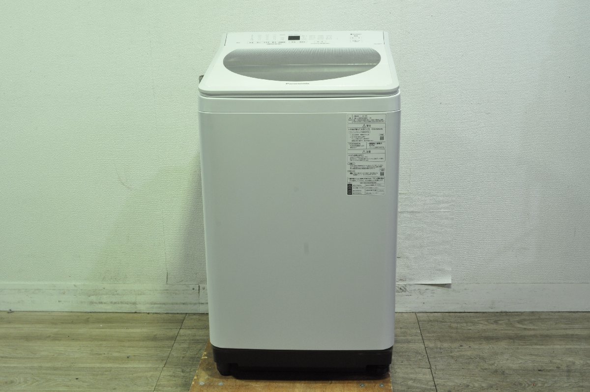 【1円スタート】埼玉発　Panasonic　全自動電気洗濯機　NA-FA80H7　標準洗濯容量8.0kg　2019年製　MM　IS_画像1