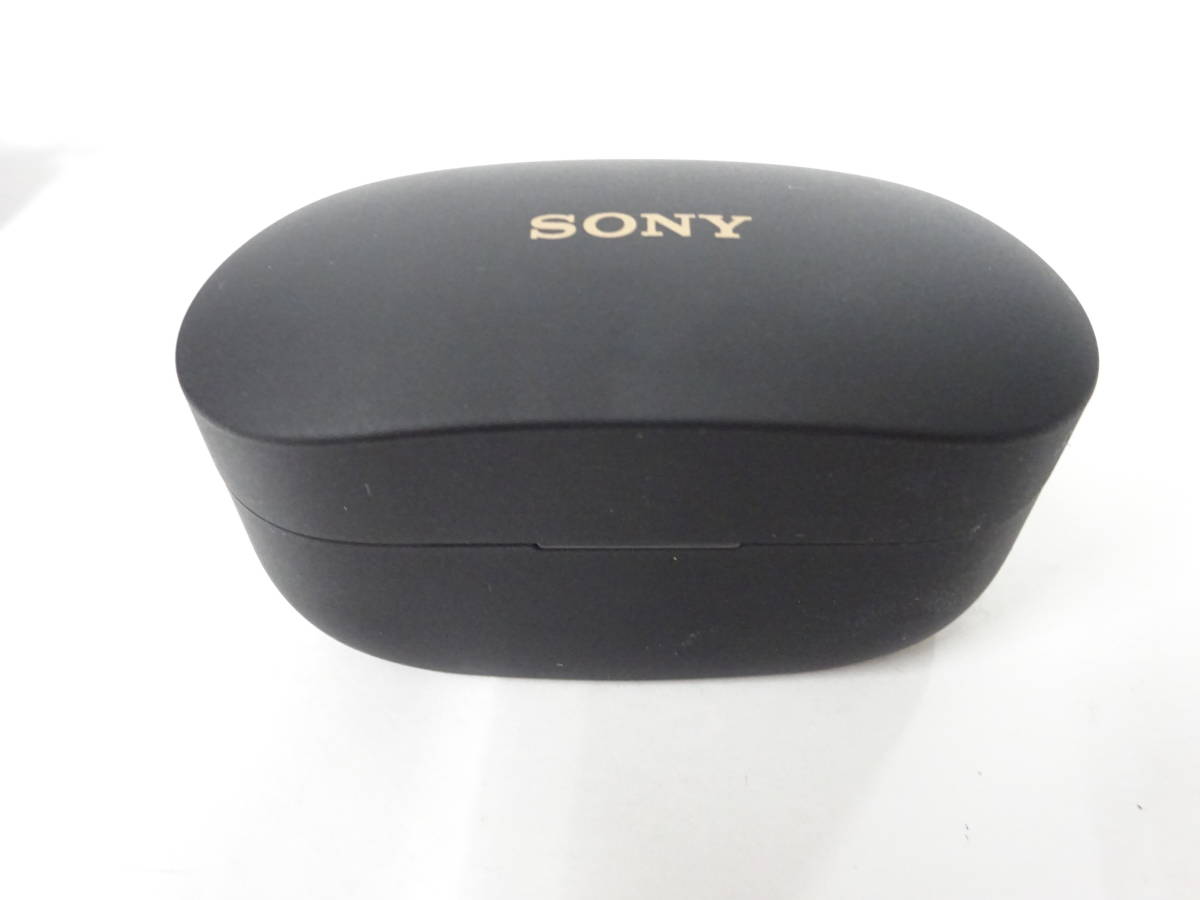 (く-L-1713)SONY ソニー ワイヤレスイヤホン WF-1000XM4 ブラック ノイズキャンセリング ケース付 Bluetooth 動作確認済 中古_画像2
