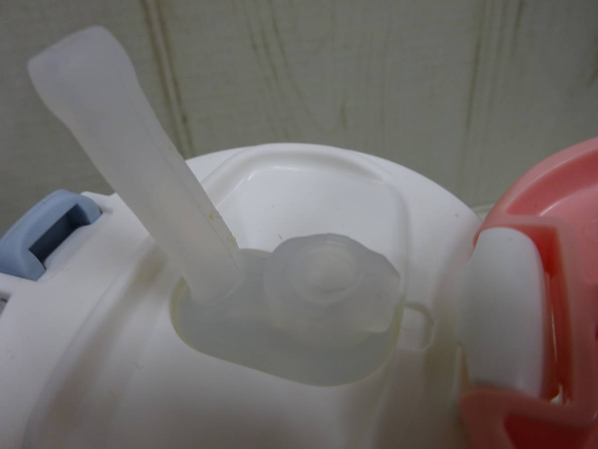 (か-K-241)Miffy ミッフィー 両手ストロー マグカップ Richell リッチェル製 プラスチック 水筒 ストロー付き ベビー用品 ベビー 中古の画像5