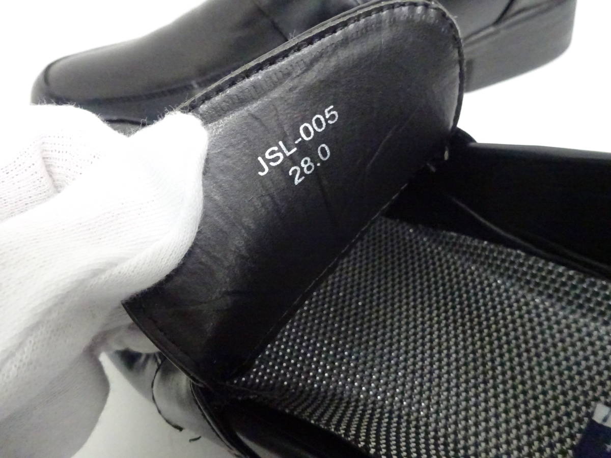 (う-E-283)ビジネスシューズ 紳士靴 JUSTABLE LIGHT ブラック サイズ28㎝ 就活 通勤 ビジネス 靴 中古_画像6