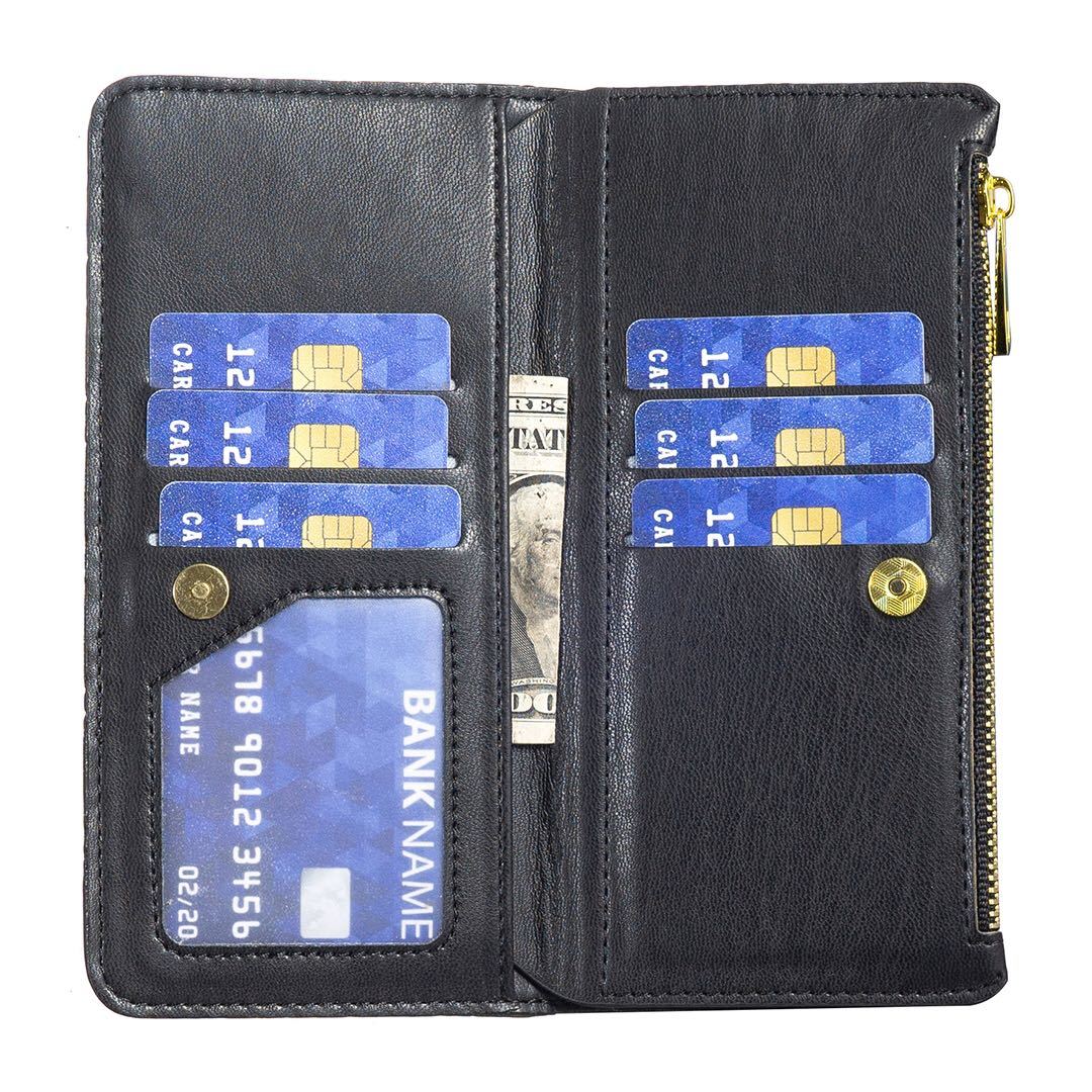iPhone 13 pro レザーケース アイフォン13 プロ　キルティングケース iPhone13 proカバー 手帳型 お財布付き カード収納 ストラップ付き