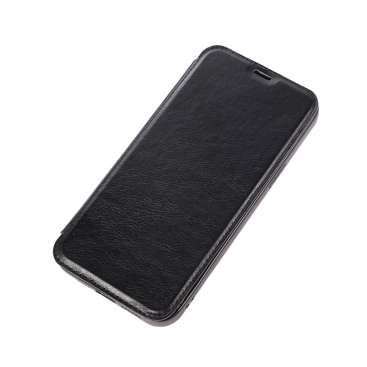 iPhone 11 レザーケース アイフォン11 ケース iPhone11 レザーケース カード収納 透明 手帳型 ブラック
