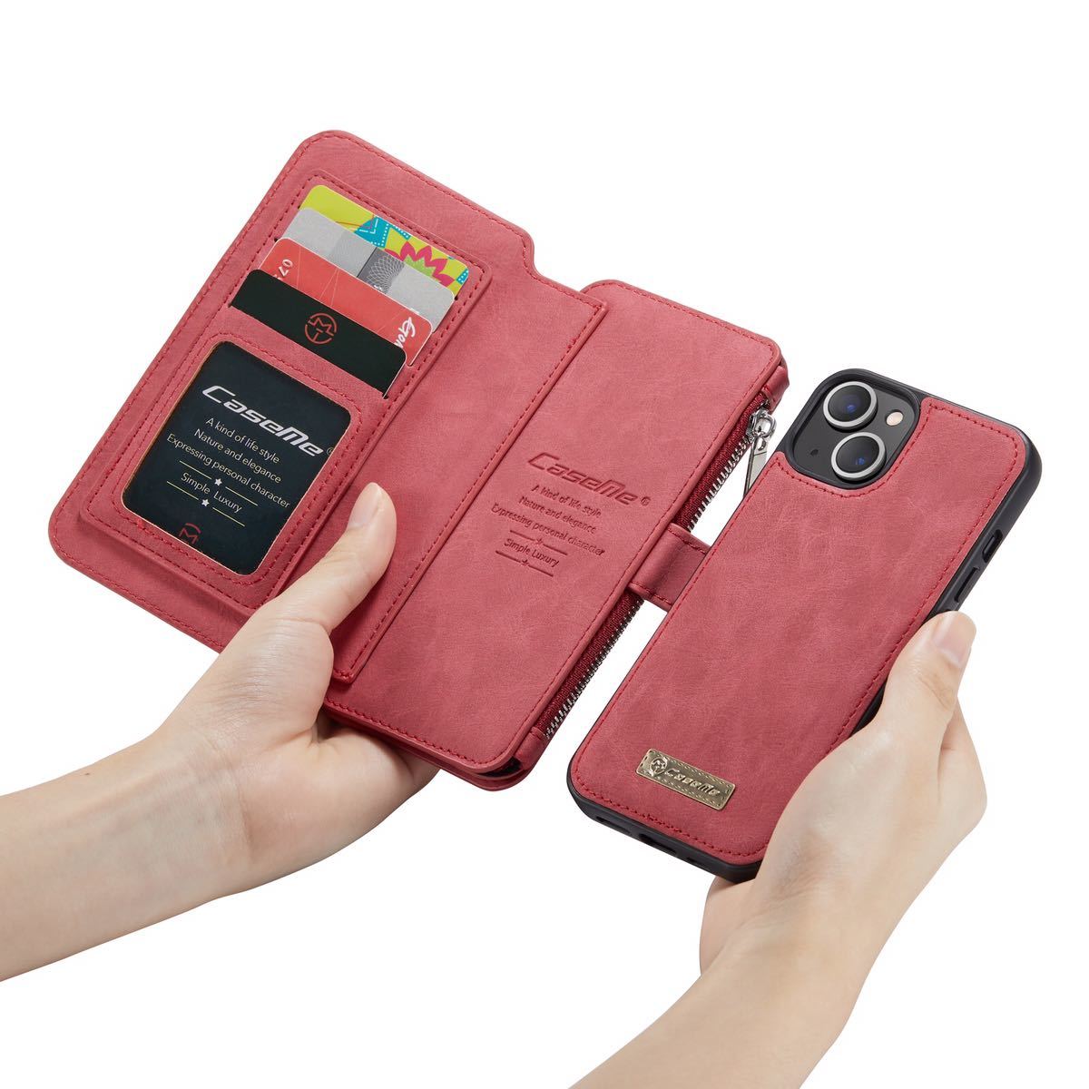 iPhone 13 mini レザーケース アイフォン13 ミニ　ケース 手帳型 お財布付き カード収納 財布型