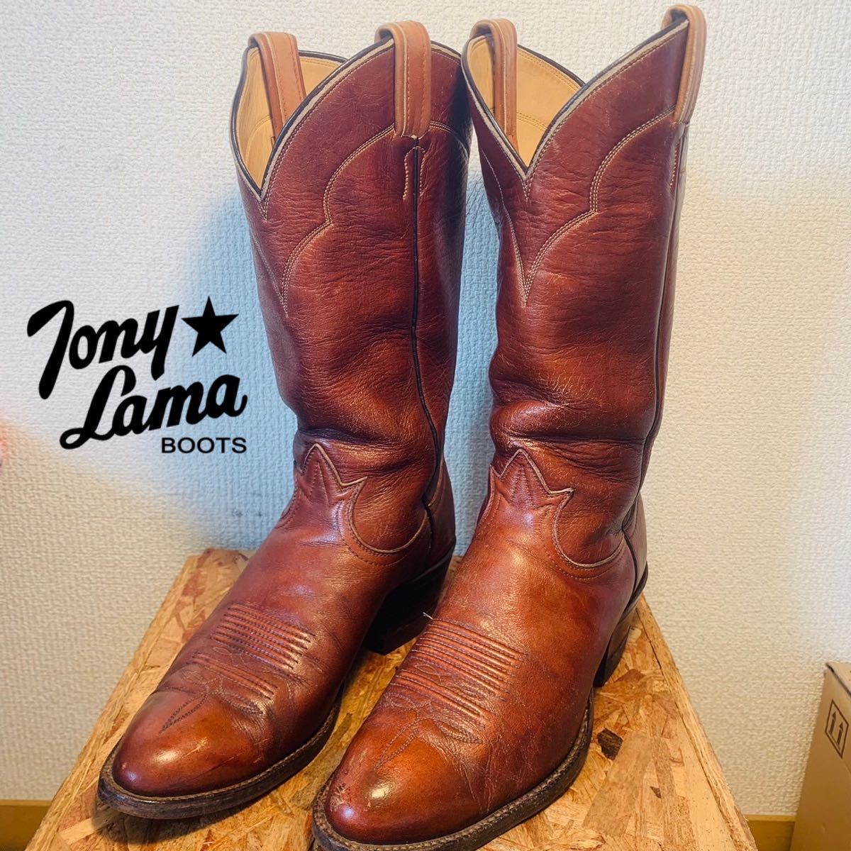 国際ブランド】 (390)Tony 紳士靴 革靴 ウェスタンブーツ D(25.5cm相当