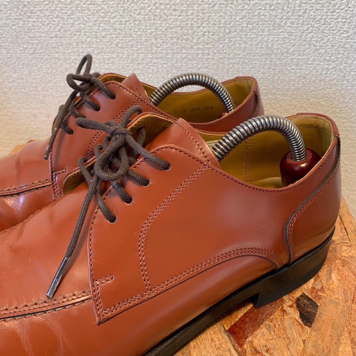 (424)REGAL リーガル Worth collecion【25.5cm】茶 外羽根 Uチップ ビジネスシューズ 革靴 紳士靴_画像4