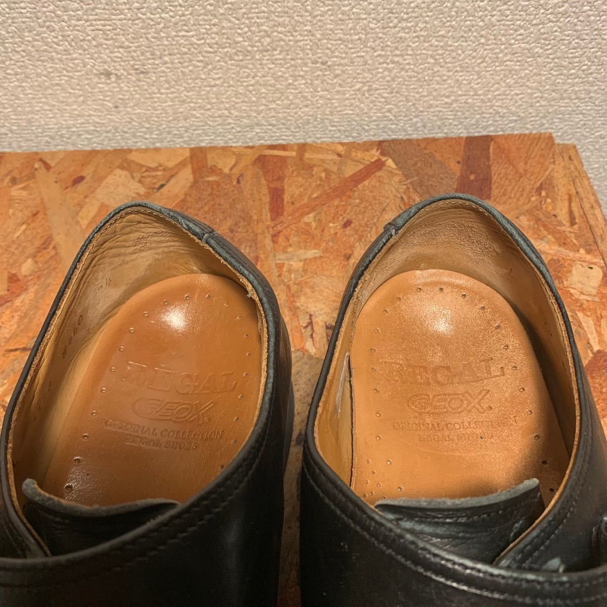 (439)REGAL リーガル GEOX【24cm】黒 goodモンクストラップ ビジネスシューズ カジュアル 革靴 紳士靴_画像8