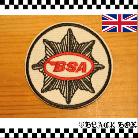 英国 インポート ワッペン パッチ BSA カフェレーサー CAFE RACER ロッカーズ ROCKERS バイク バイカー ライダー UK GB ENGLAND 063-2_画像1