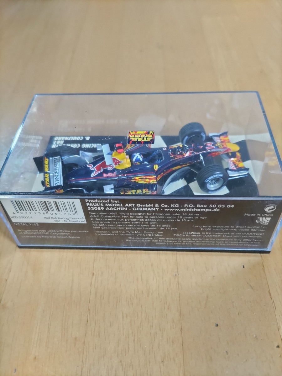 【PMA】1/43 レッドブル レーシング コスワース RB1 #14 D.クルサード 2005 スターウォーズ仕様/ミニチャンプス_画像10