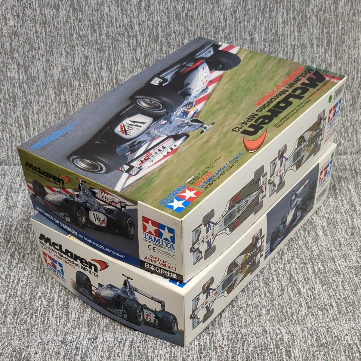マクラーレン メルセデス MP4/13 2台 + West デカール 1/20 マクラーレン メルセデス MP4/13 2台 + West デカール 1/20