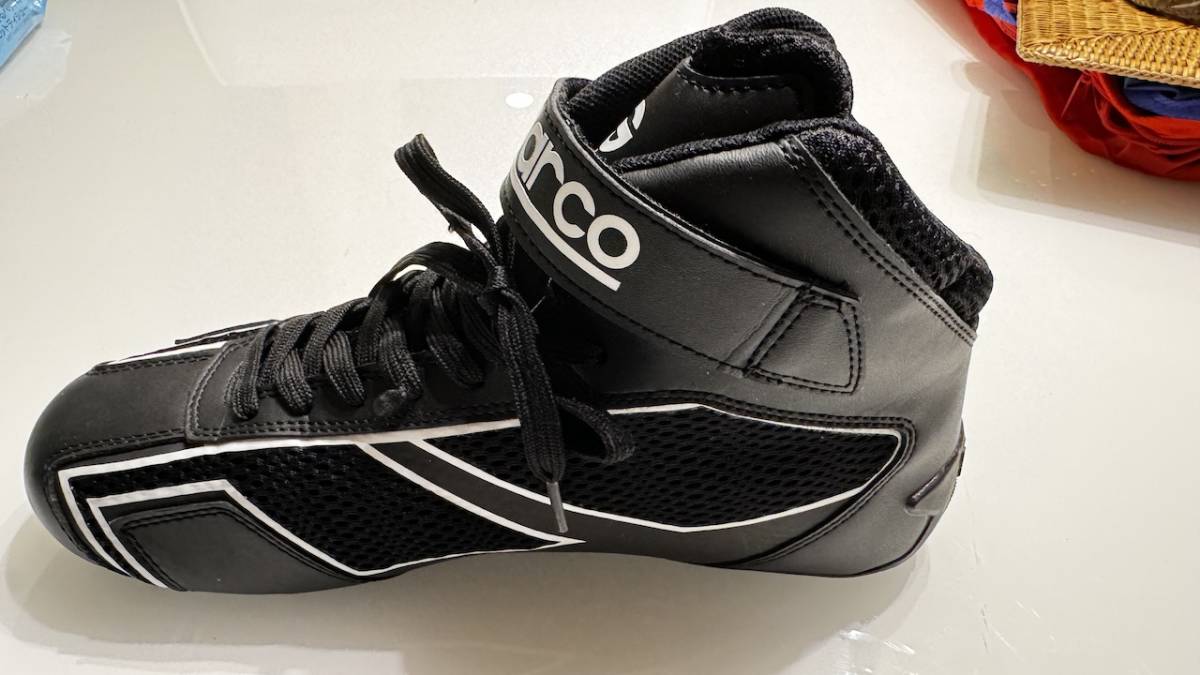 【美品】SPARCO スパルコ　レーシングシューズ　サイズ（EUR：41 USA：8）Black（黒）４輪走行会/レーシングカート_画像4