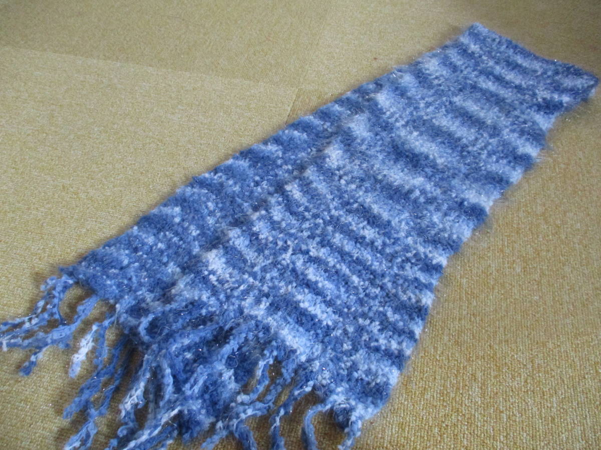ニュージーランド製 毛糸マフラー キラキラ素材入り NEW ZEALAND_画像2
