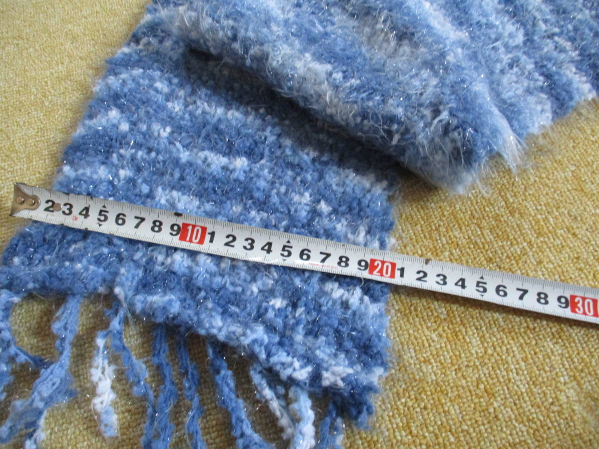 ニュージーランド製 毛糸マフラー キラキラ素材入り NEW ZEALAND_画像8