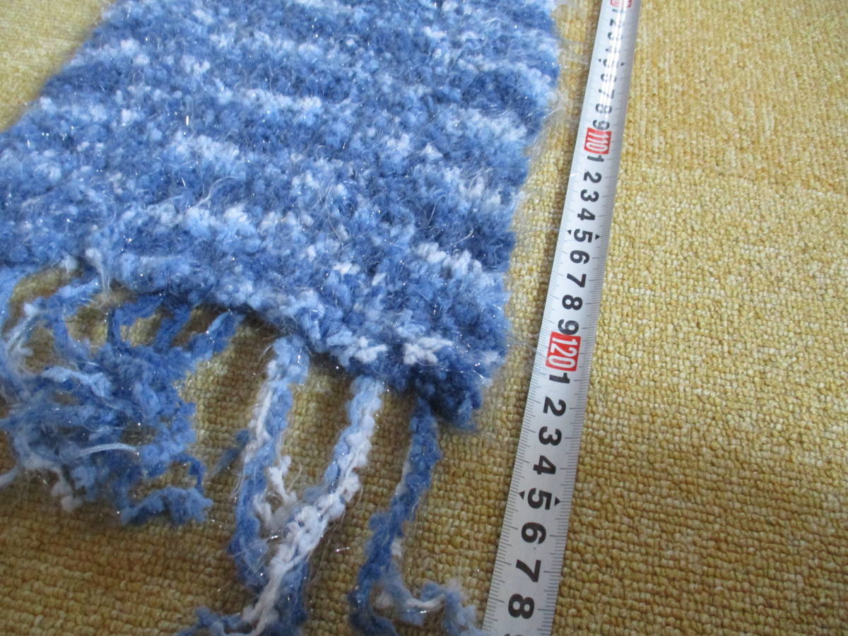 ニュージーランド製 毛糸マフラー キラキラ素材入り NEW ZEALAND_画像7