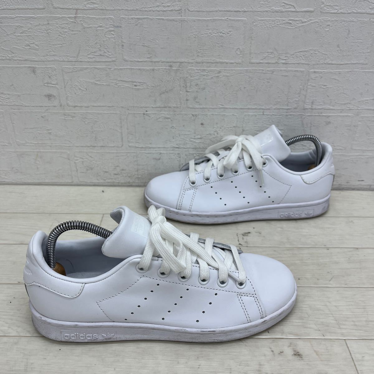 1293◎ adidas Stan Smith アディダス スタンスミス 靴 シューズ スニーカー ローカット フラット ソール ホワイト レディース23.0_画像5