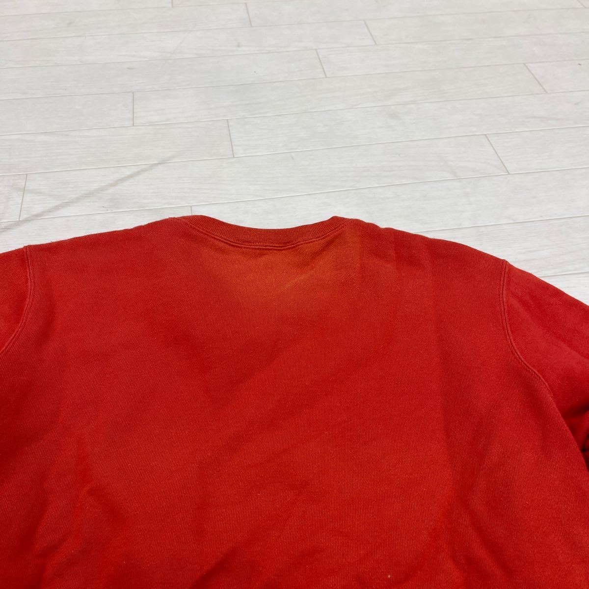 1299* RALPH LAUREN Ralph Lauren tops тренировочный футболка обратная сторона ворсистый длинный рукав Logo вышивка orange женский M