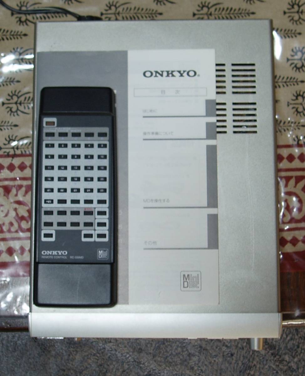 ONKYO MDデッキ　MD-105 リモコン・取扱説明書等付属_画像2