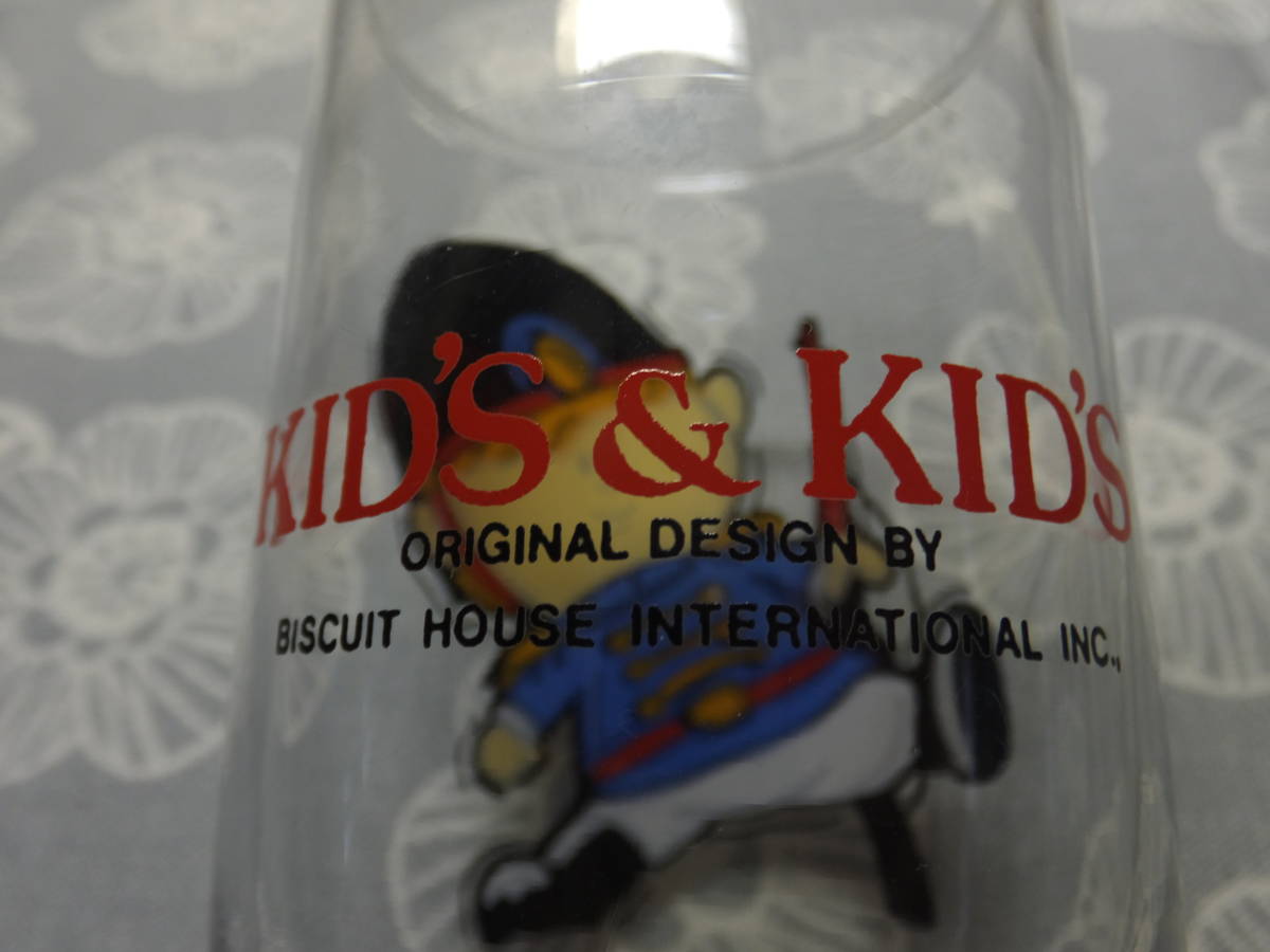 当時もの 昭和レトロ　ビスケット ハウス インターナショナル　KID'S & KID'S　ガラスコップ　10客セット　中古 (未飲用)　②_画像9