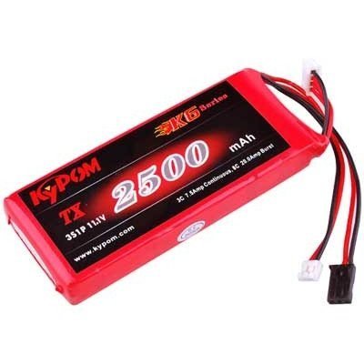 Kypom K6 11.1V 2500mAh flat радиопередатчик для lipo аккумулятор * хобби магазин синий пустой 