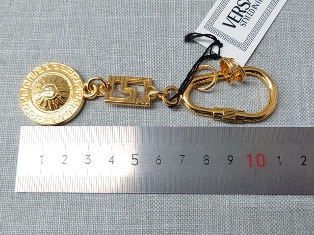 【未使用品】GIANNI VERSACE キーホルダー ゴールド ライセンス品 (管理番号：049102)_画像6