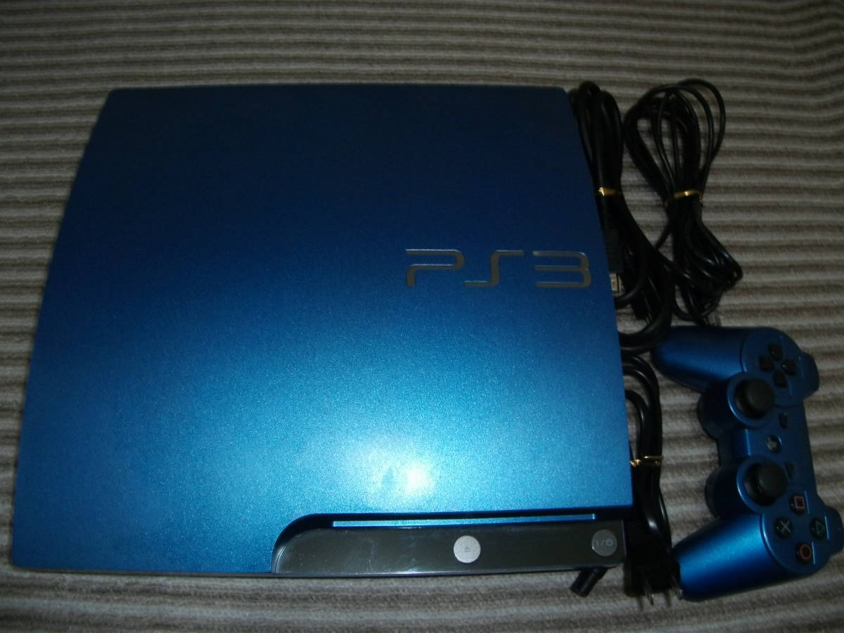 ★☆【ジャンク】PlayStation3 320GB スプラッシュ・ブルー CECH-3000BSB☆★_画像1