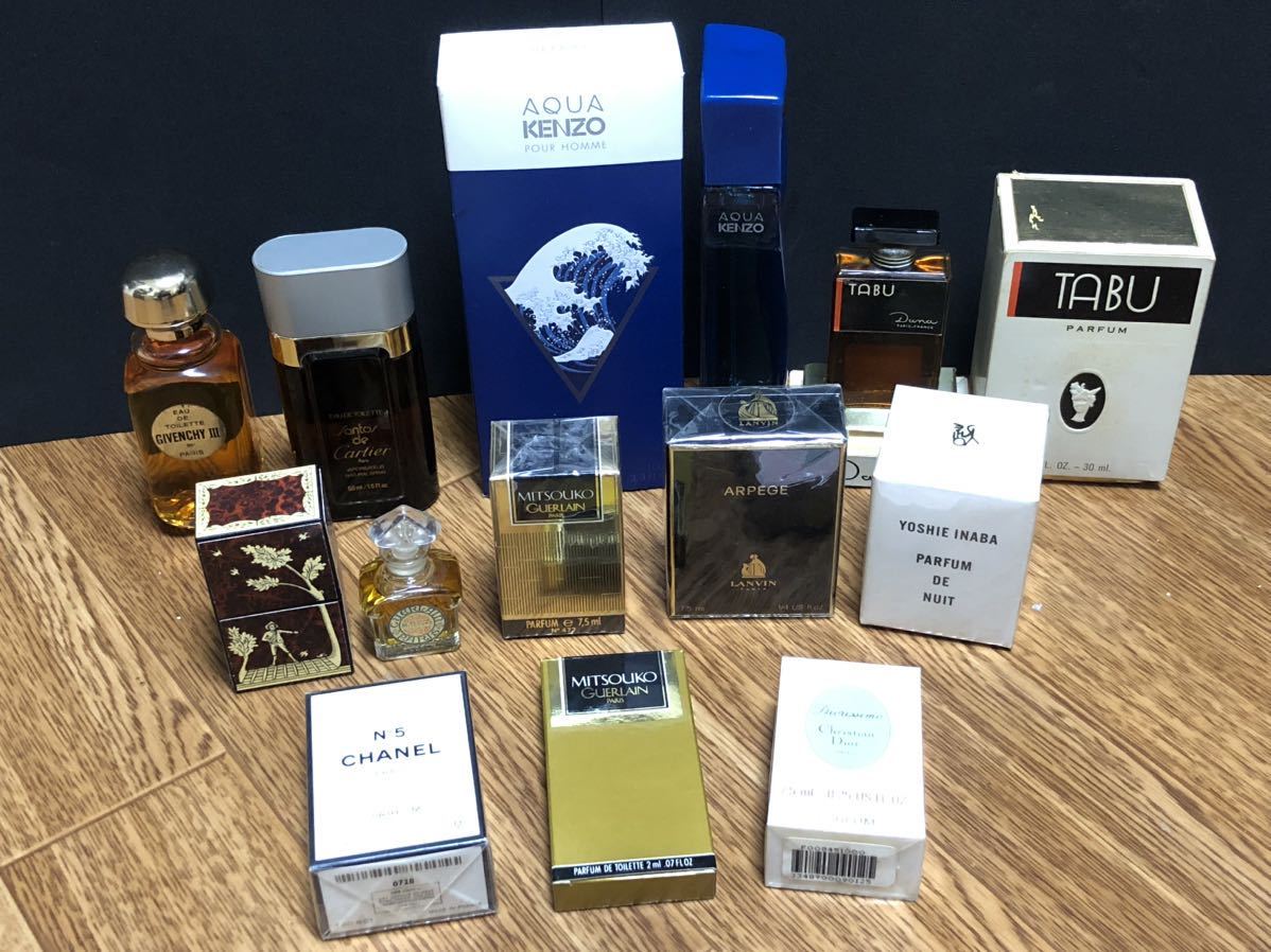 0117-1 GUERLAIN CHANEL Dior Cartier GIVENCHY kENZO 他 香水 PARFUM まとめ売り 未使用 未開封 多数 長期保管 現状品_画像1