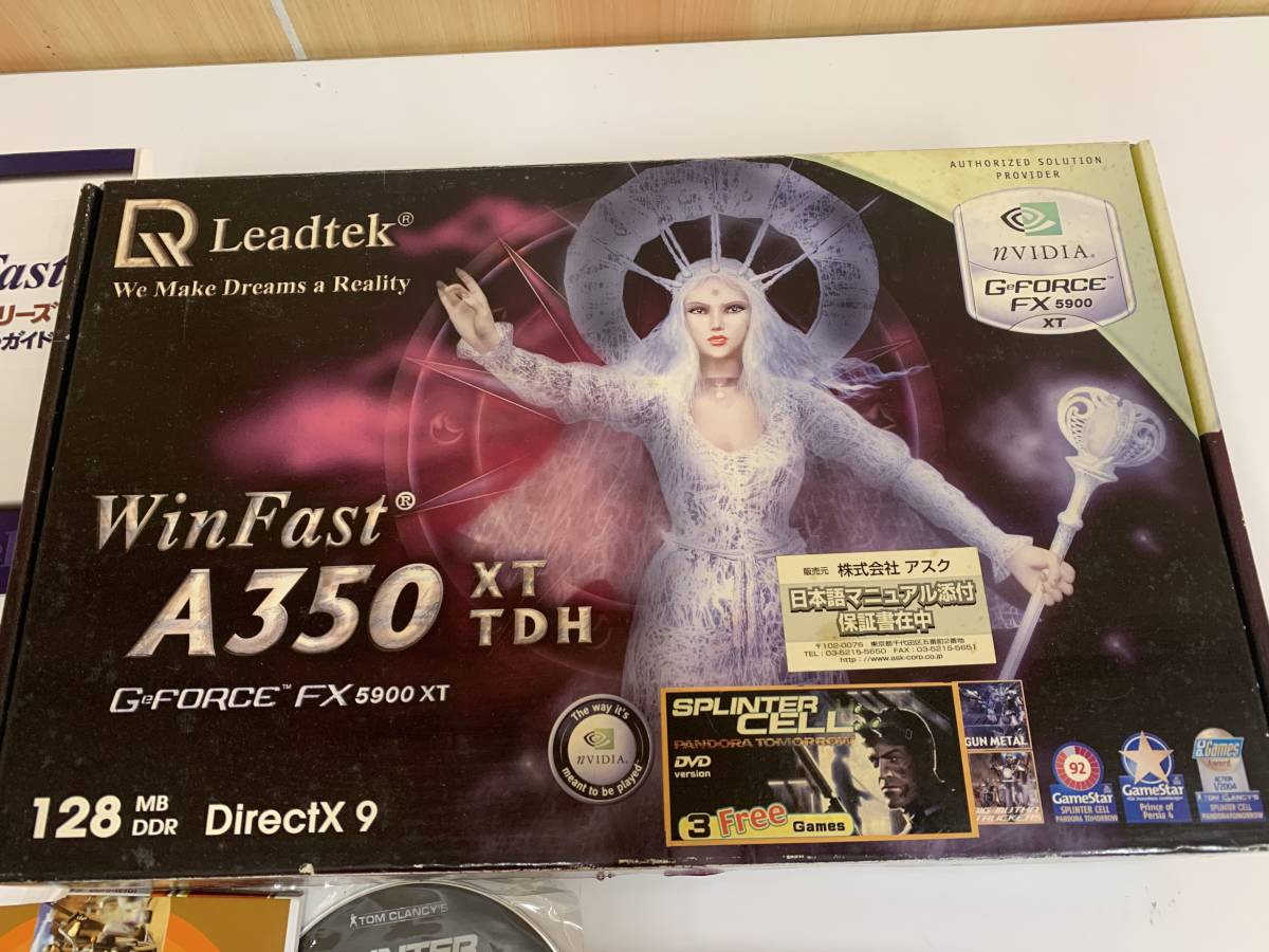  852C1-4 Leadtek WinFast A350XT TDH GeForce 5900XT 128MB DDR DirectX9 パソコン周辺機器 ハブ メモリ セット_画像3