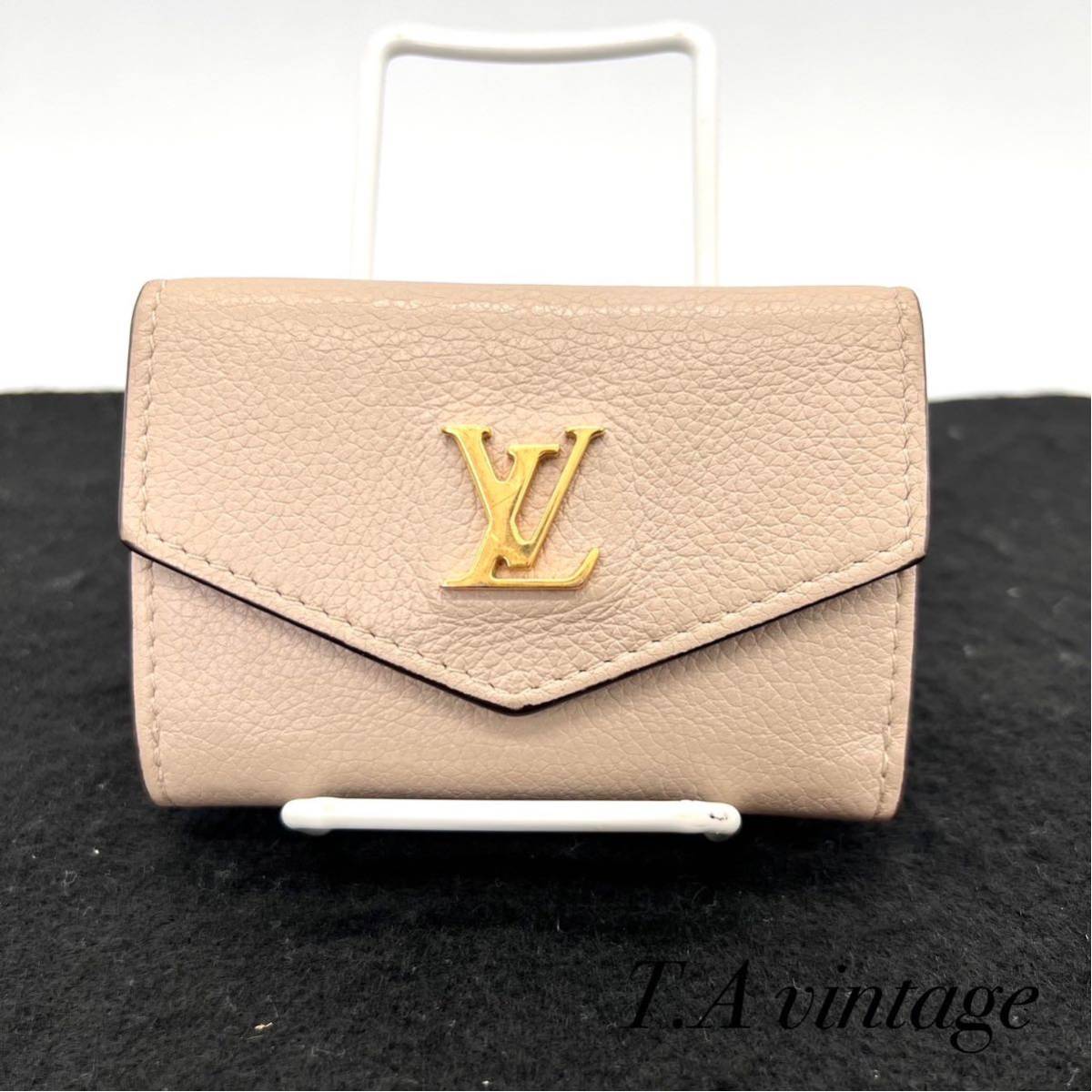 美品！ヴィトン　ポルトフォイユ　ロックミニ　折り財布　グレージュ　M69340LOUIS VUITTON_画像1