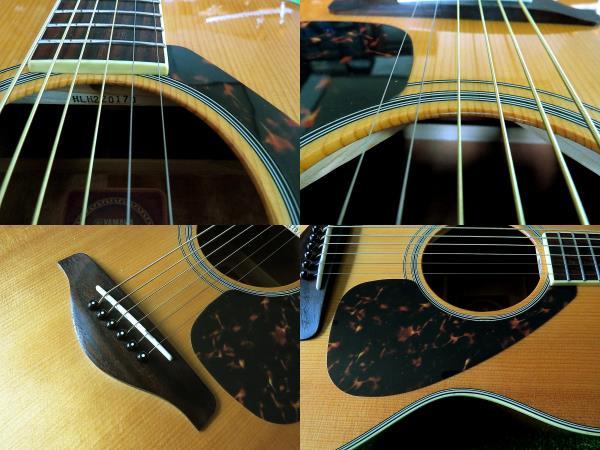 即決 YAMAHA FS720S 美品 トップ単板アコースティックギター 良好程度ヤマハフォークギター 木目ナチュラル 純正アコギ用ケース付属_画像5
