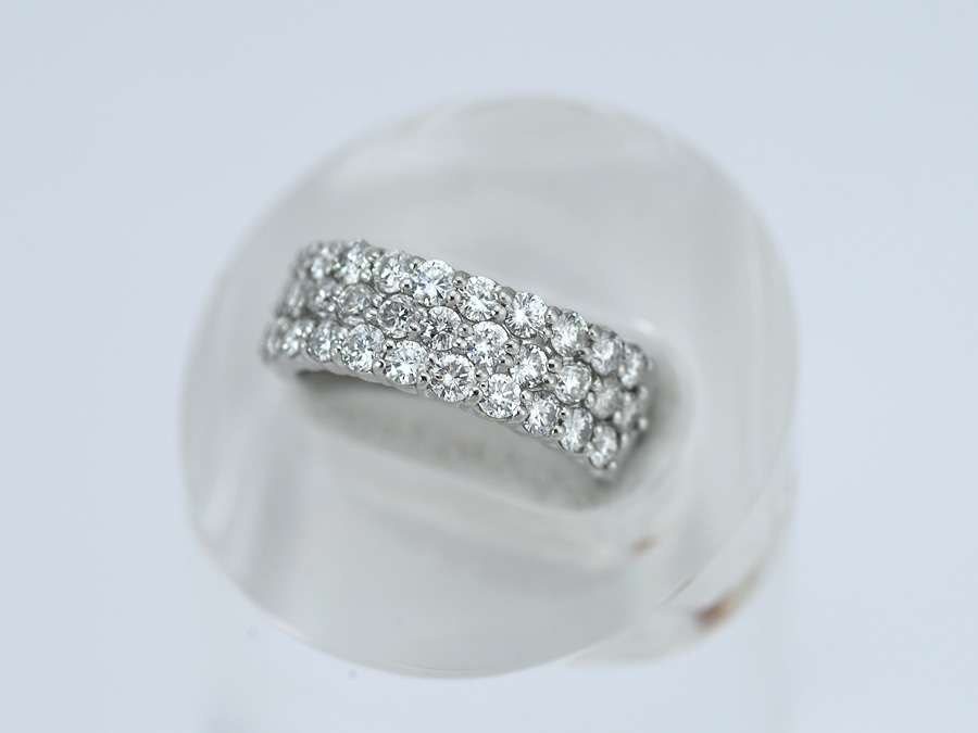 新しいスタイル 2.00ct ダイヤモンド ファッションリング Pt900 パヴェデザイン 中古 研磨仕上げ済 ダイヤデザインリング プラチナリング サイズ14号 プラチナ台