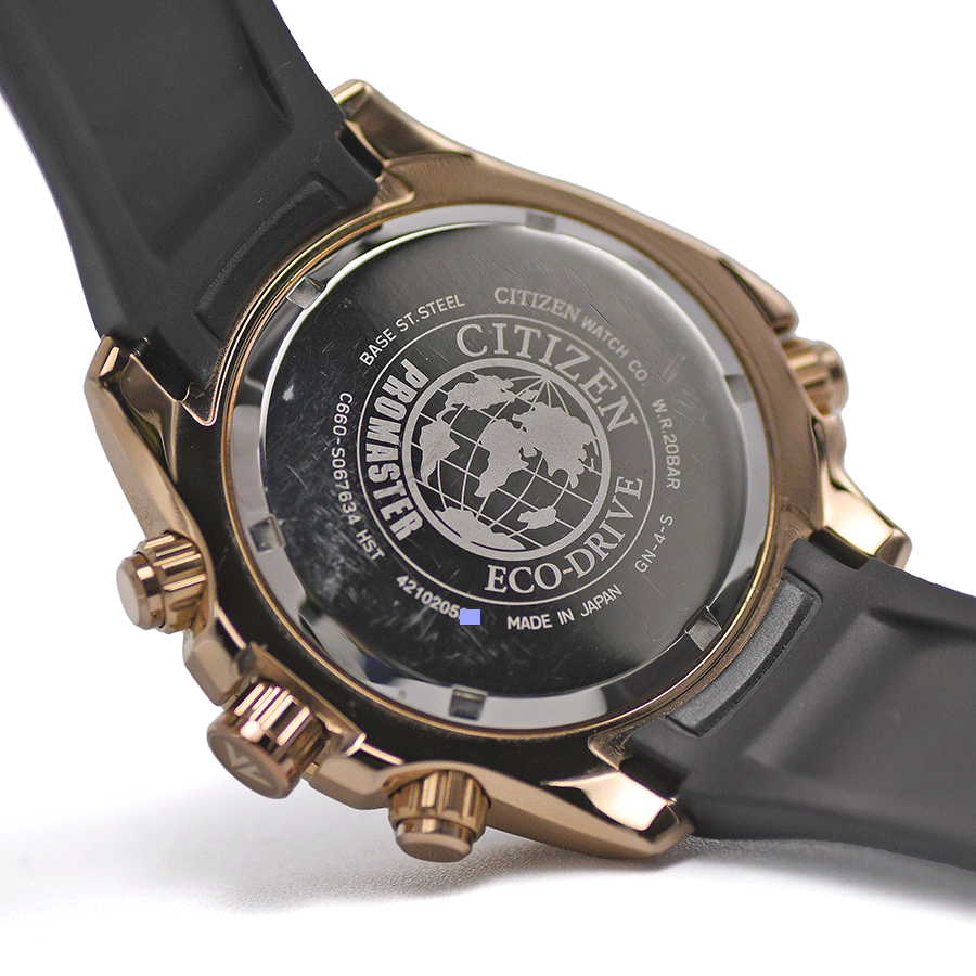 CITIZEN シチズン PROMASTER プロマスター エコドライブ C660 ワールドタイム クロノグラフ タイマー アラーム メンズ 男性用 腕時計 中古の画像2
