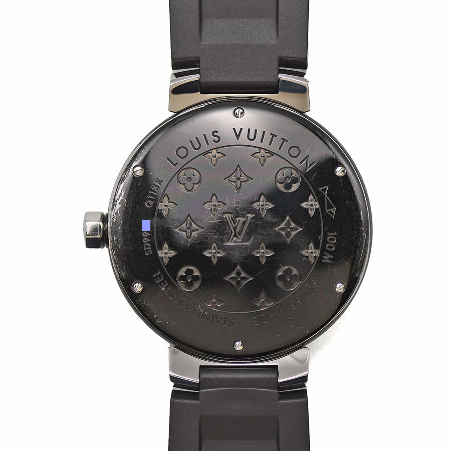 ルイヴィトン LOUISVUITTON タンブール イン ブラック GMT オートマティック Q113K0 自動巻 メンズ 紳士用 男性用 腕時計 中古_画像2