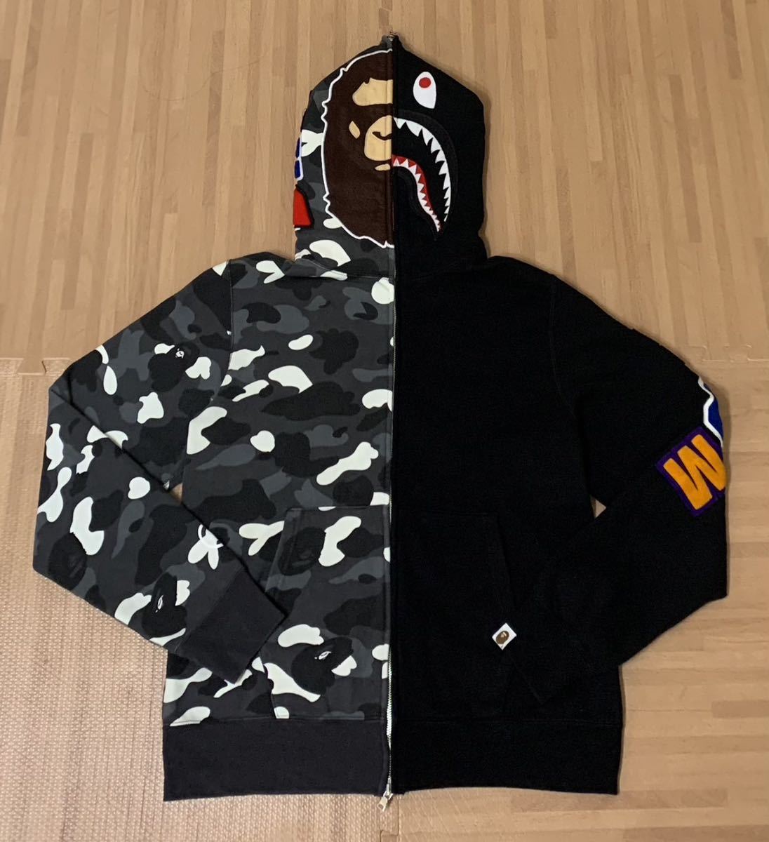 ☆激レア☆蓄光☆ APE city camo大猿 シャークパーカー L kaws