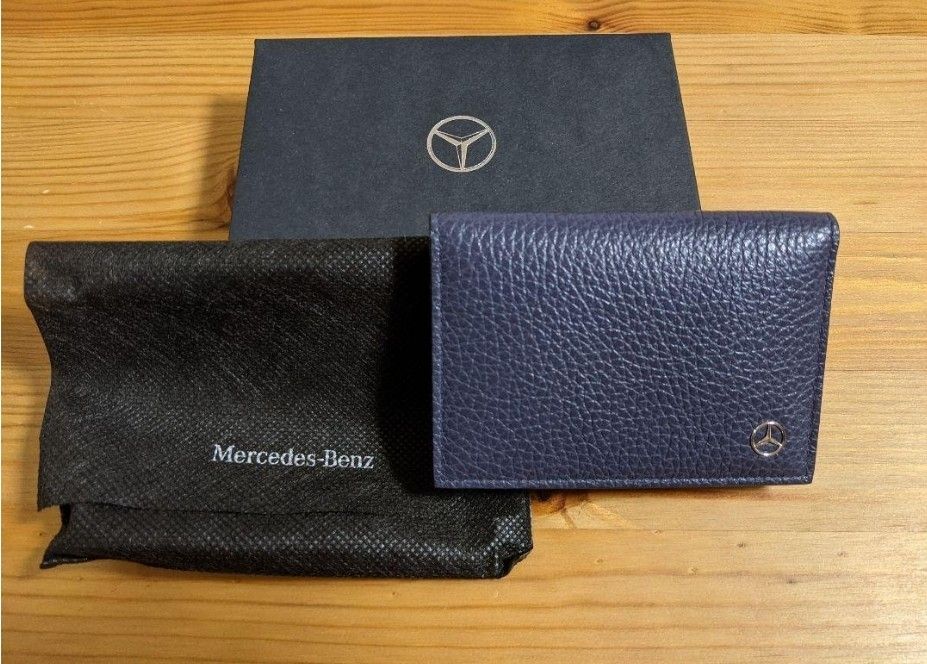 新品Mercedes Benz【メルセデス・ベンツ名刺入れ ネイビー｜Yahoo