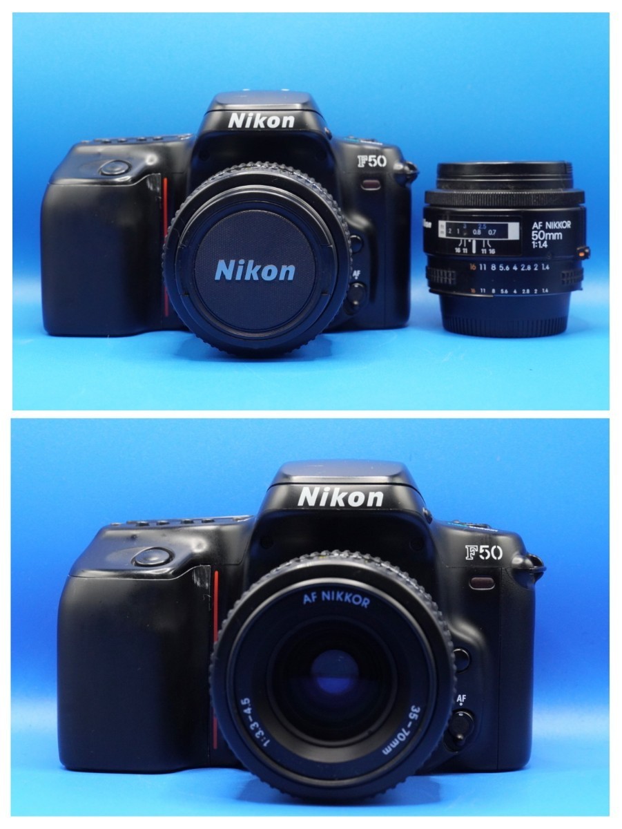 ニコン フィルム一眼レフカメラ F50(Nikon F50),レンズ 2本(AF NIKKOR 50mm F1.4,AF NIKKOR 35-70mm F3.5-4.5) 動作確認済品_画像1