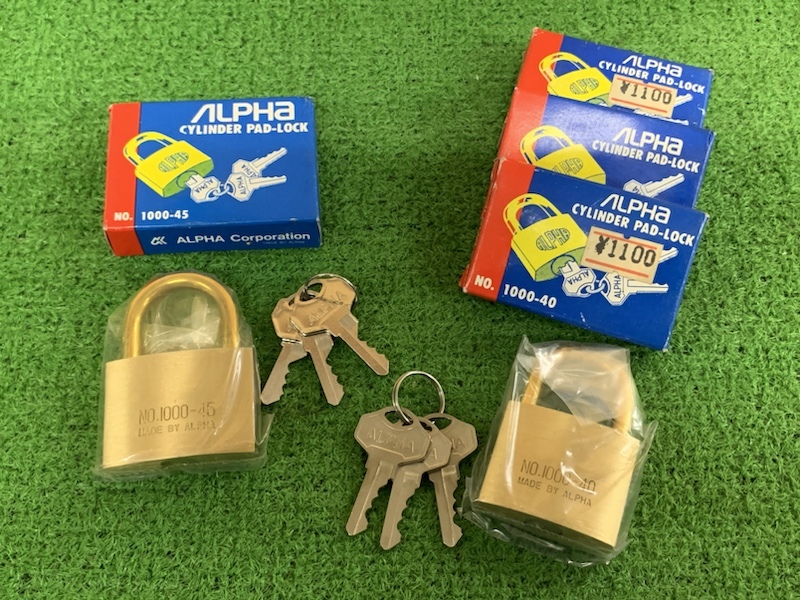 【未使用品】アルファ/ALPHA 南京錠 NO.1000-40、1000-45 計4点セット　s682_画像1