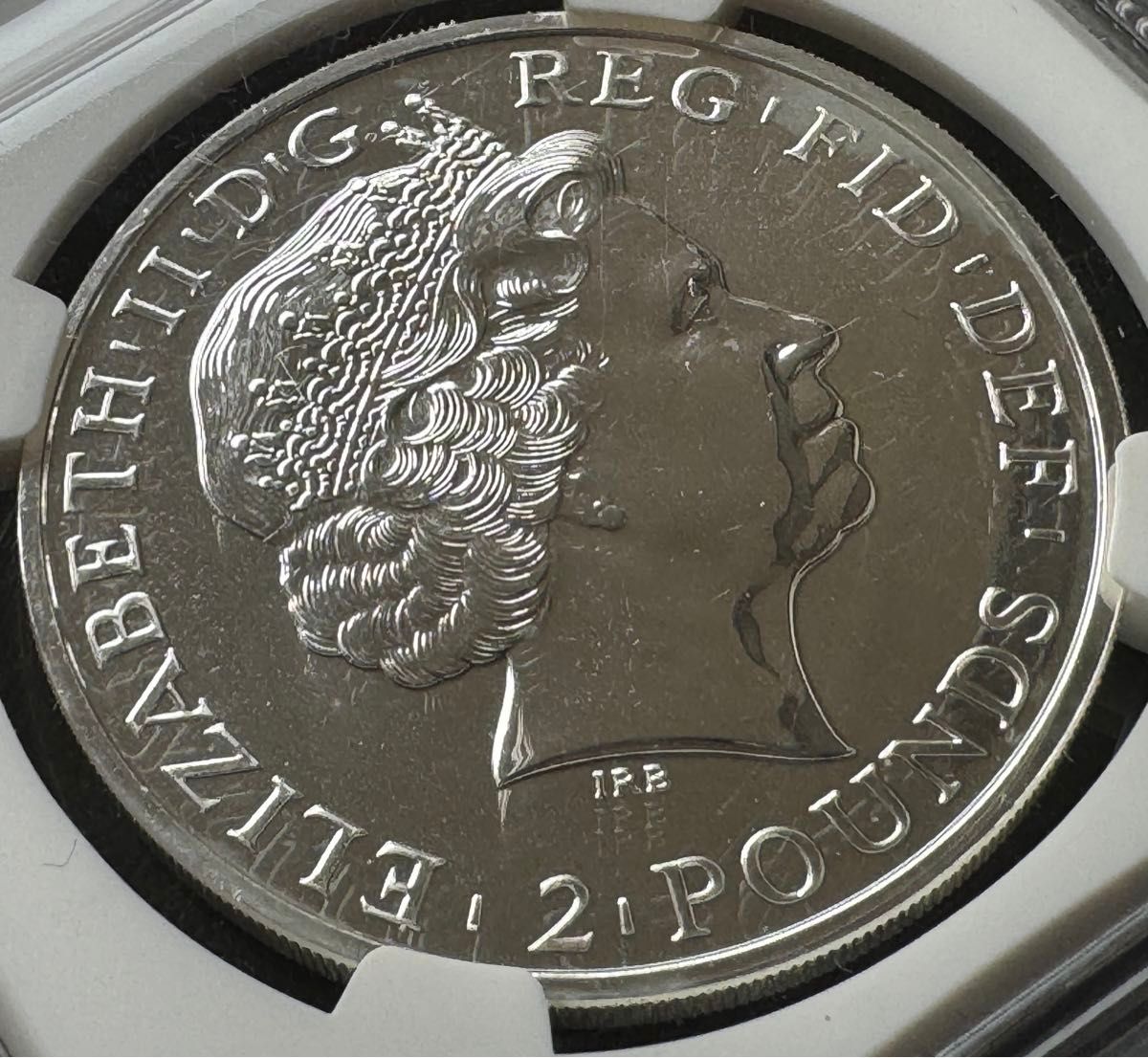 2014年 イギリス ブリタニア 2ポンド 銀貨 NGC MS69PL LUNAR HORSE OBVERSE-MULE