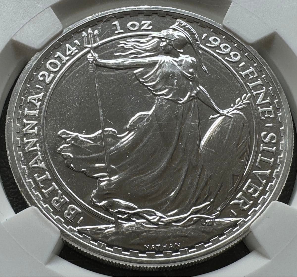 2014年 イギリス ブリタニア 2ポンド 銀貨 NGC MS69PL LUNAR HORSE OBVERSE-MULE