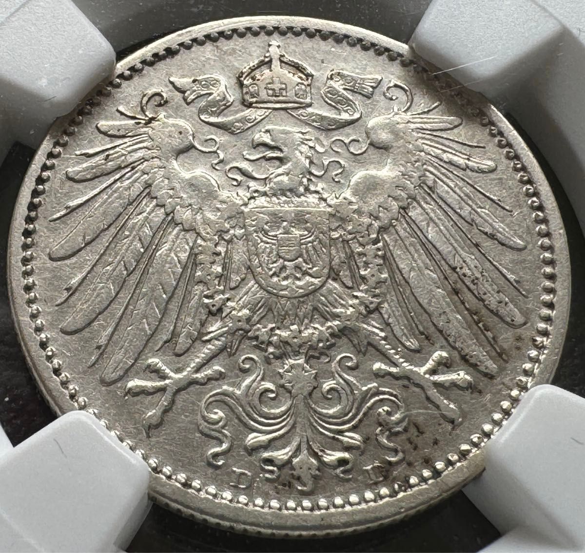 1900Dドイツ帝国 1マルク銀貨 NGC鑑定 