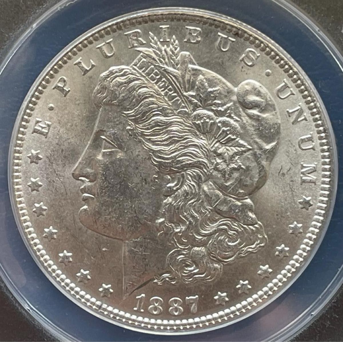 アメリカ　モルガンダラー銀貨1887 MS62 ANACS コイン