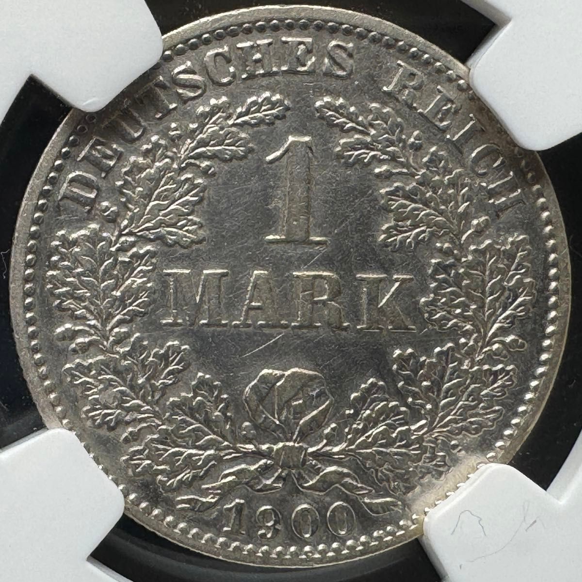 1900Dドイツ帝国 1マルク銀貨 NGC鑑定 