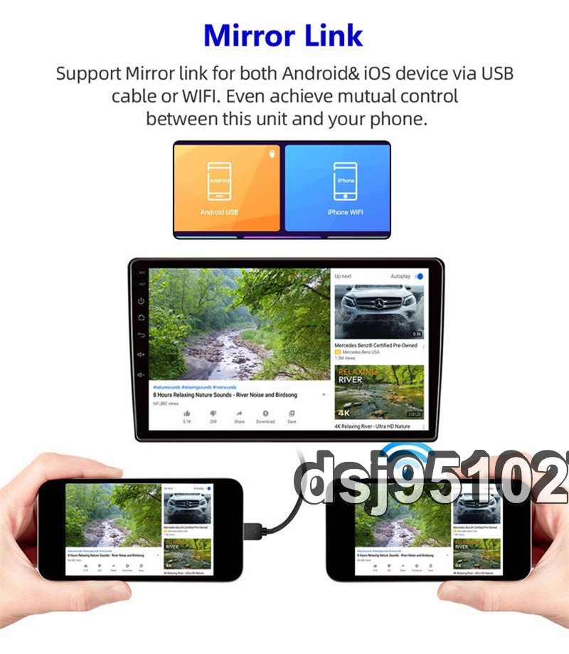 10インチ For FIT JAZZ 2014-2018 RHD 専用 パネル CarPlay アンドロイド ナビ ディスプレイオーディオ iPhone 2G/32G_画像7