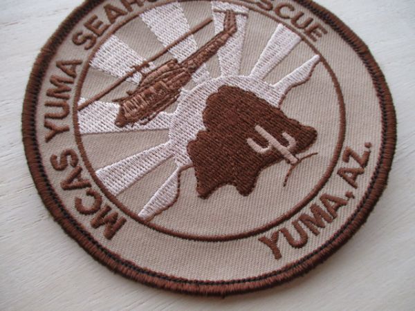 【送料無料】アメリカ海兵隊MCAS YUMA SEARCH & RESCUE YUMA.AZ.パッチ ワッペン/ヘリSRUレスキューpatchマリーンMARINEサボテンUSMC M38_画像2