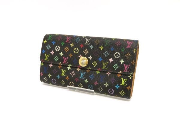 ■hakt2362-3 532A再 LOUIS VUITTON ルイ・ヴィトン ポルトフォイユ サラ M93533 長財布 二つ折り モノグラム マルチカラー_画像1